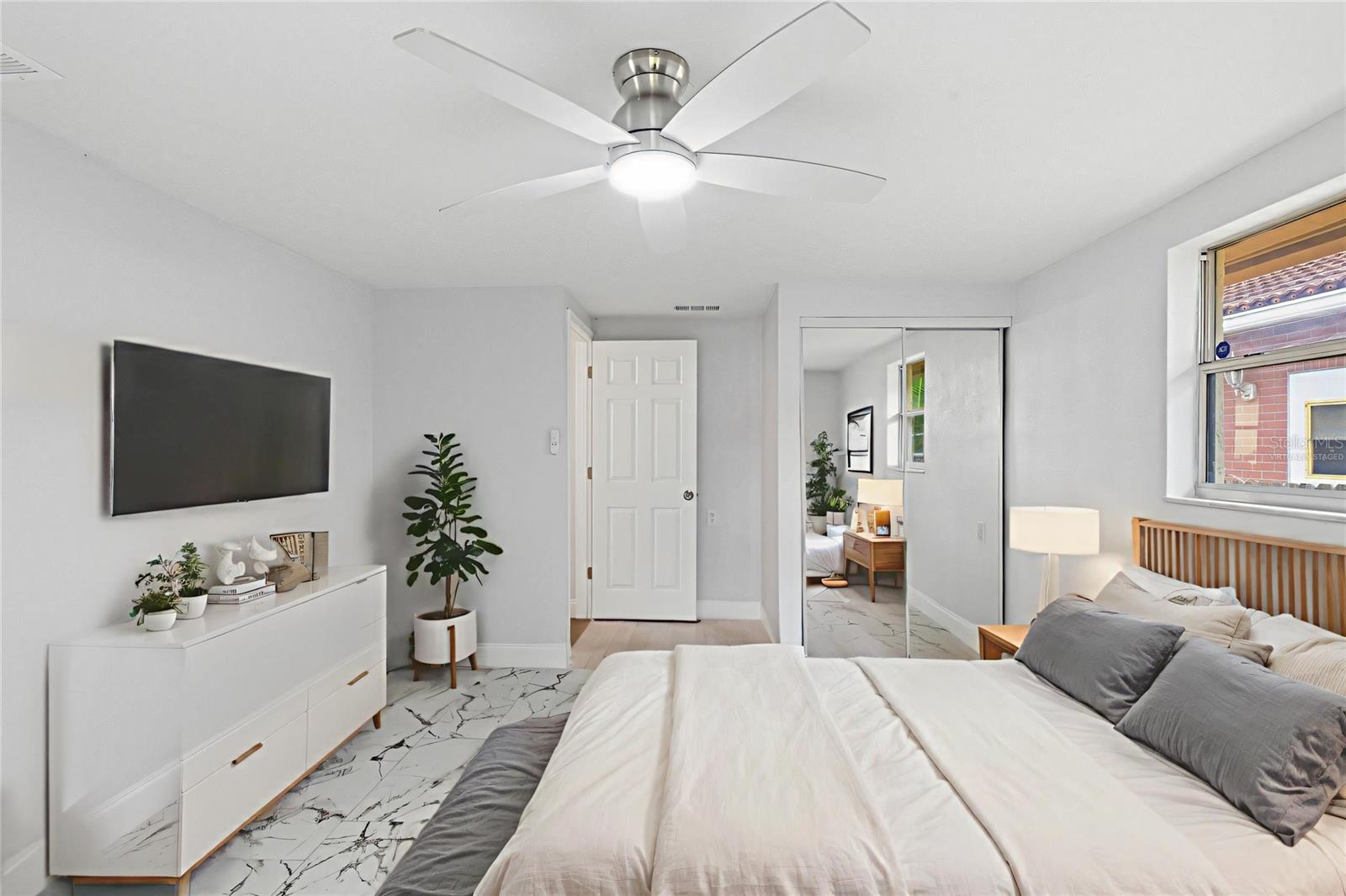 Virtually Staged Primary Bedroom