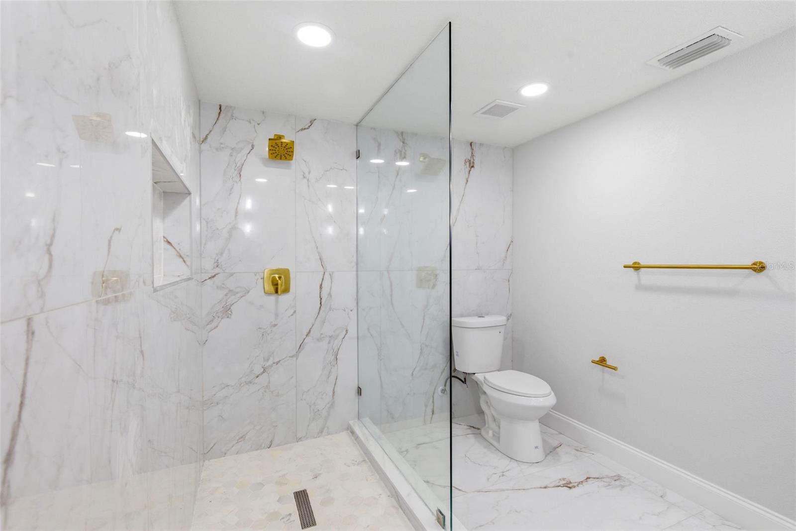 Primary Bathroom-Glass Walk-in Shower