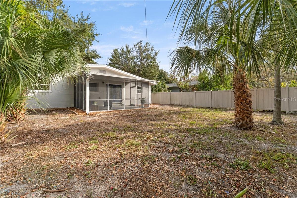 Large, Fenced Backyard