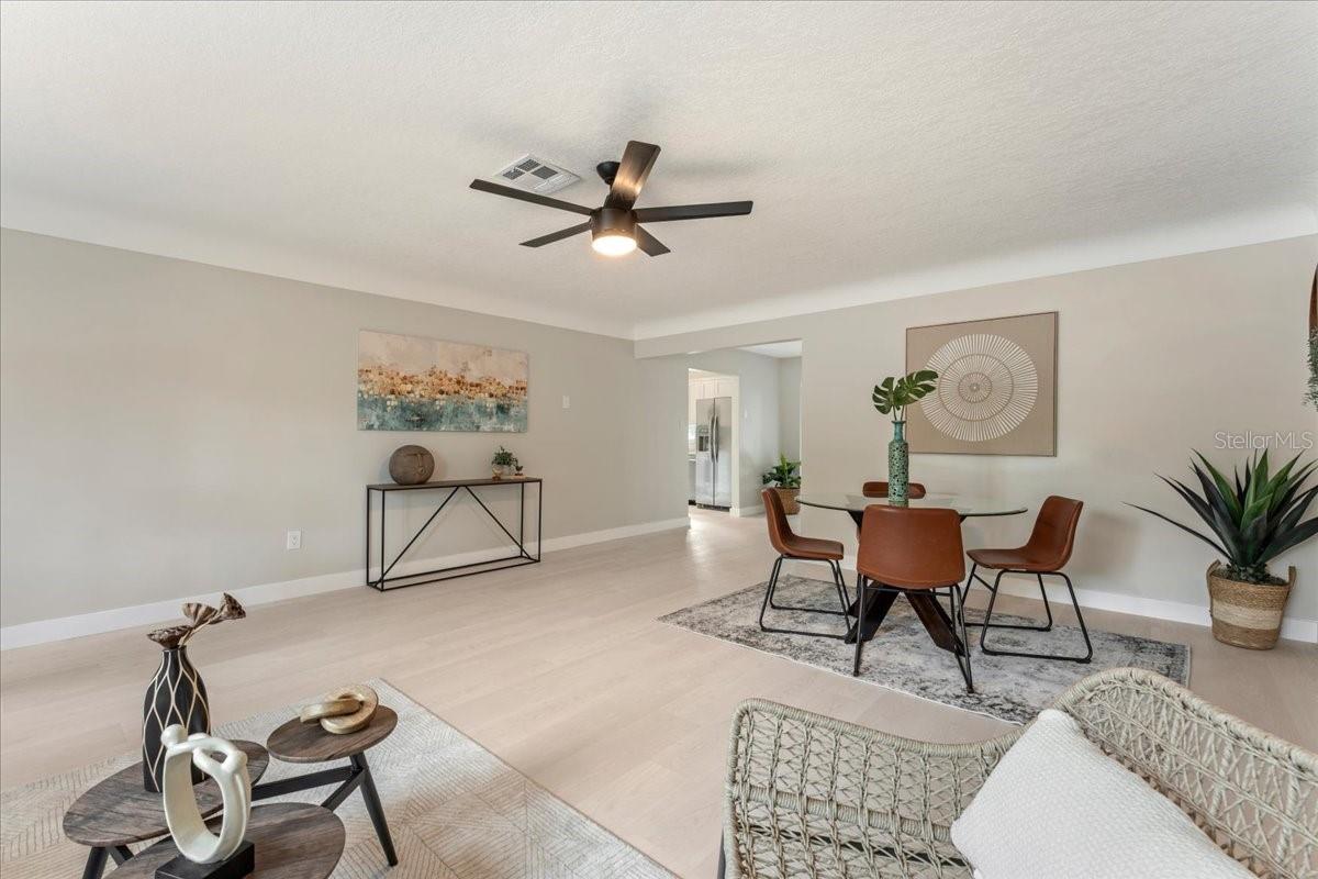 Living and dining space