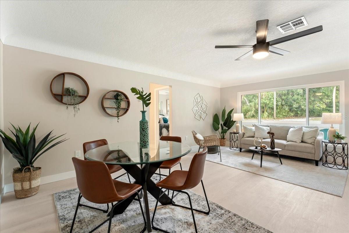 Dining and living space