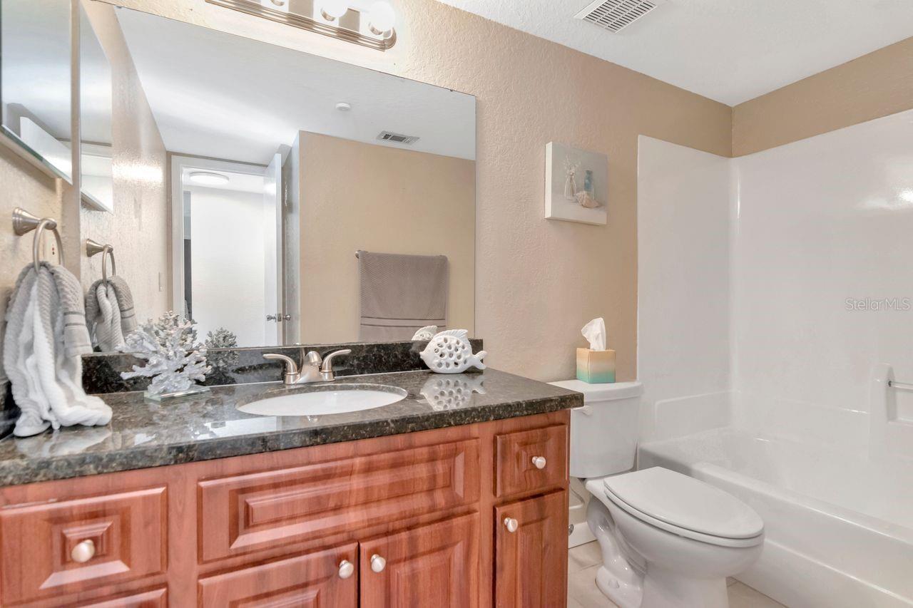 Spacious Second Bathroom Adjacent to Bedroom 2