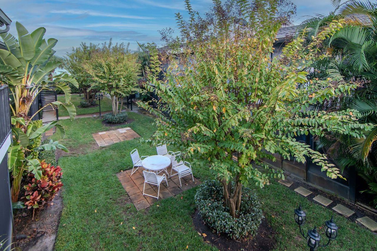 Community Patio with Green Landscaping