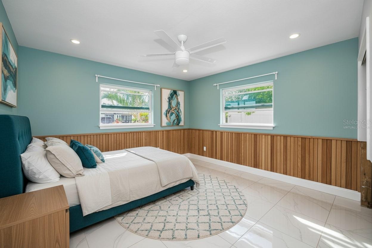 Bedroom virtually staged