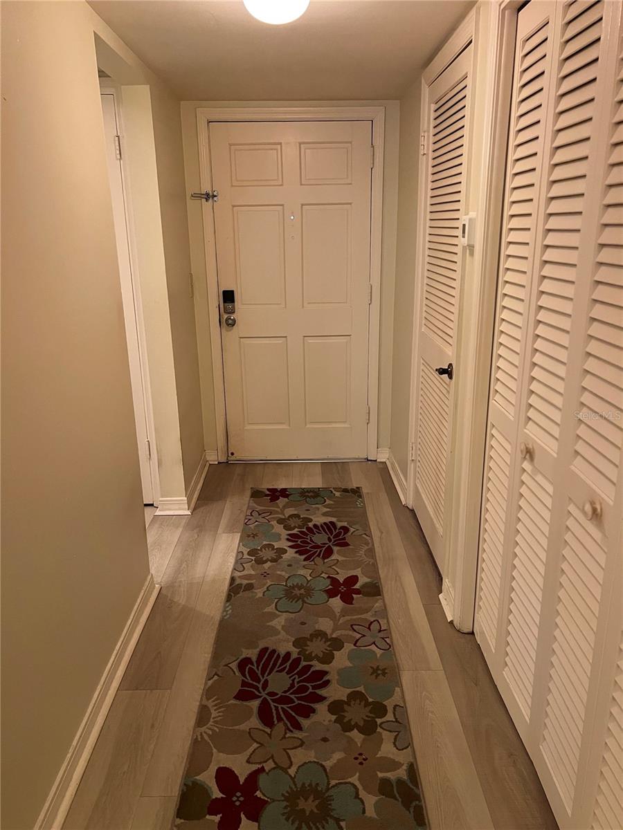 Entryway with plenty of storage for household essentials and your winter coat, though you might not need it much.