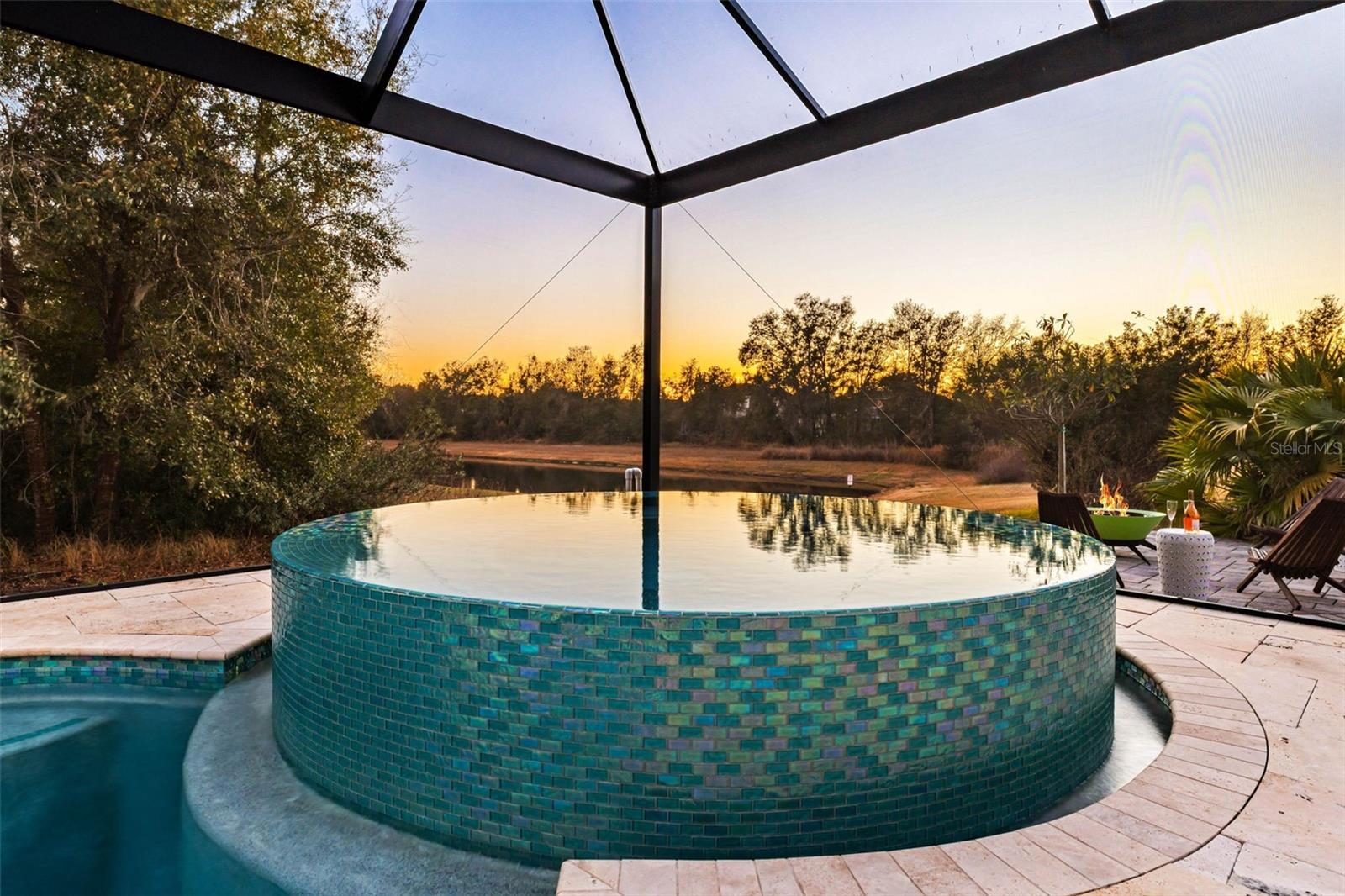 Soak in your infinity spa