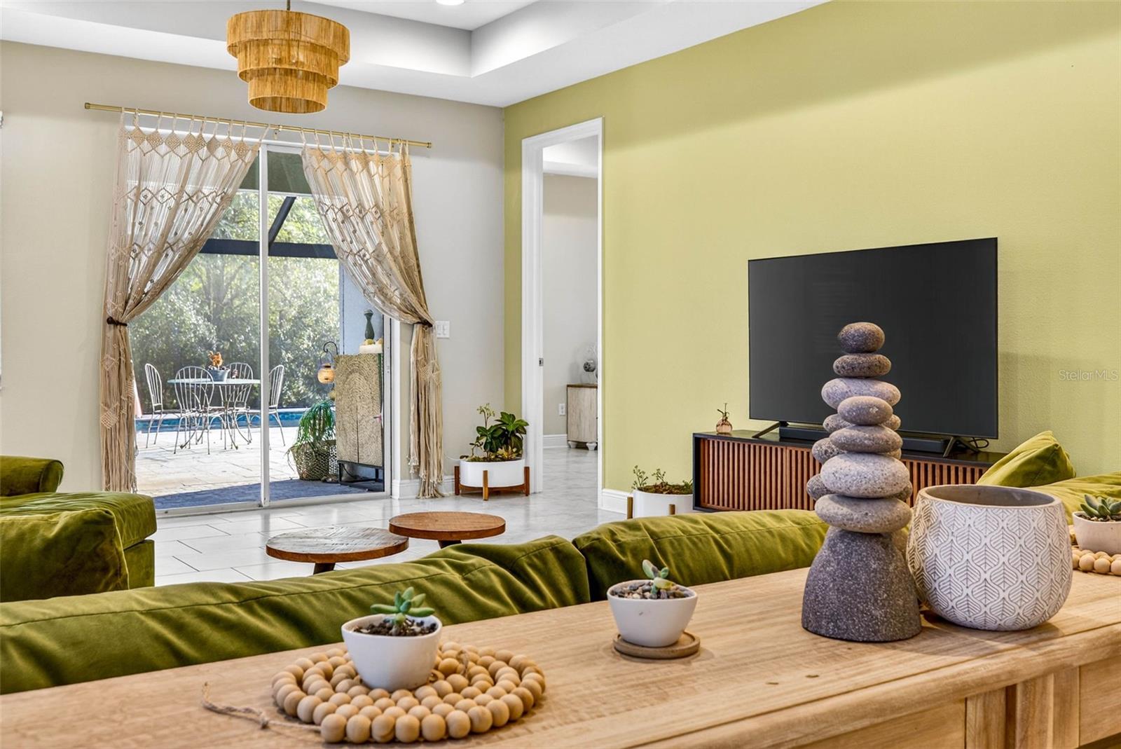 Take in the views from outside while relaxing in.