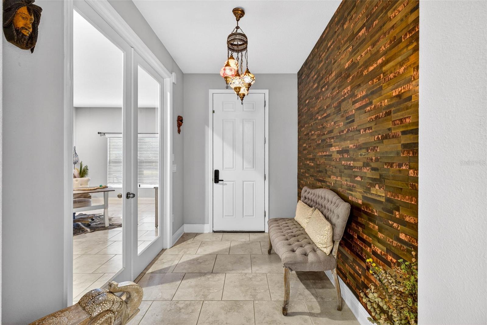 Beautiful wall art looking toward the office.