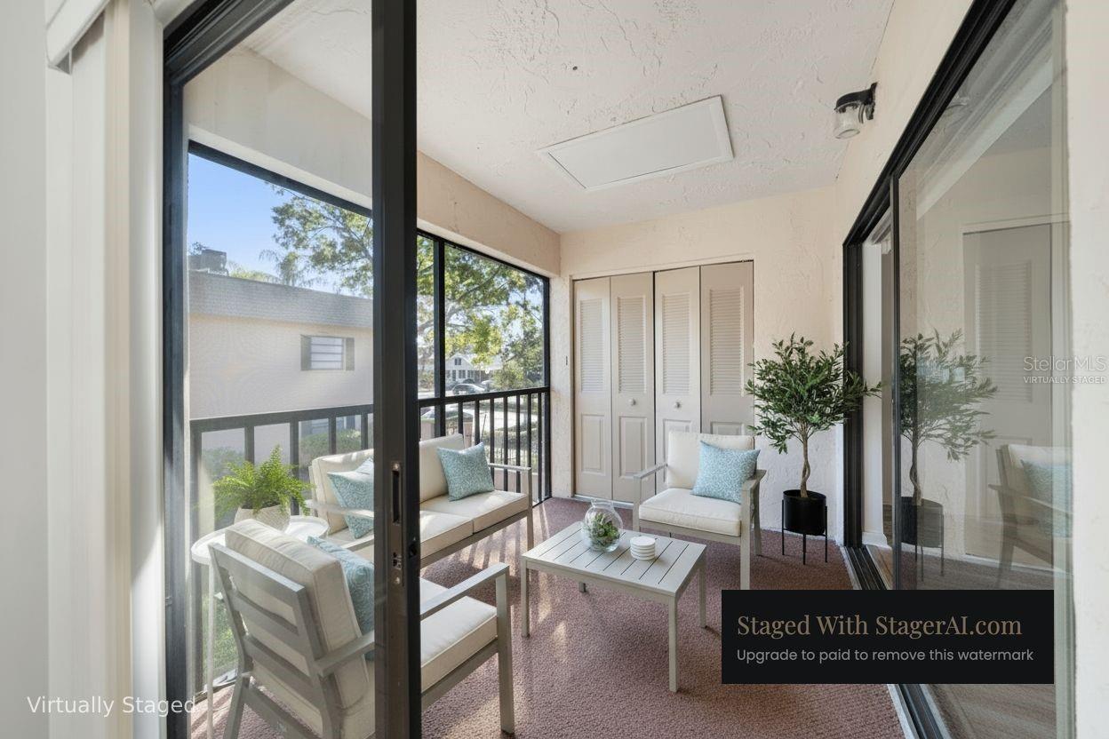 virtually staged balcony