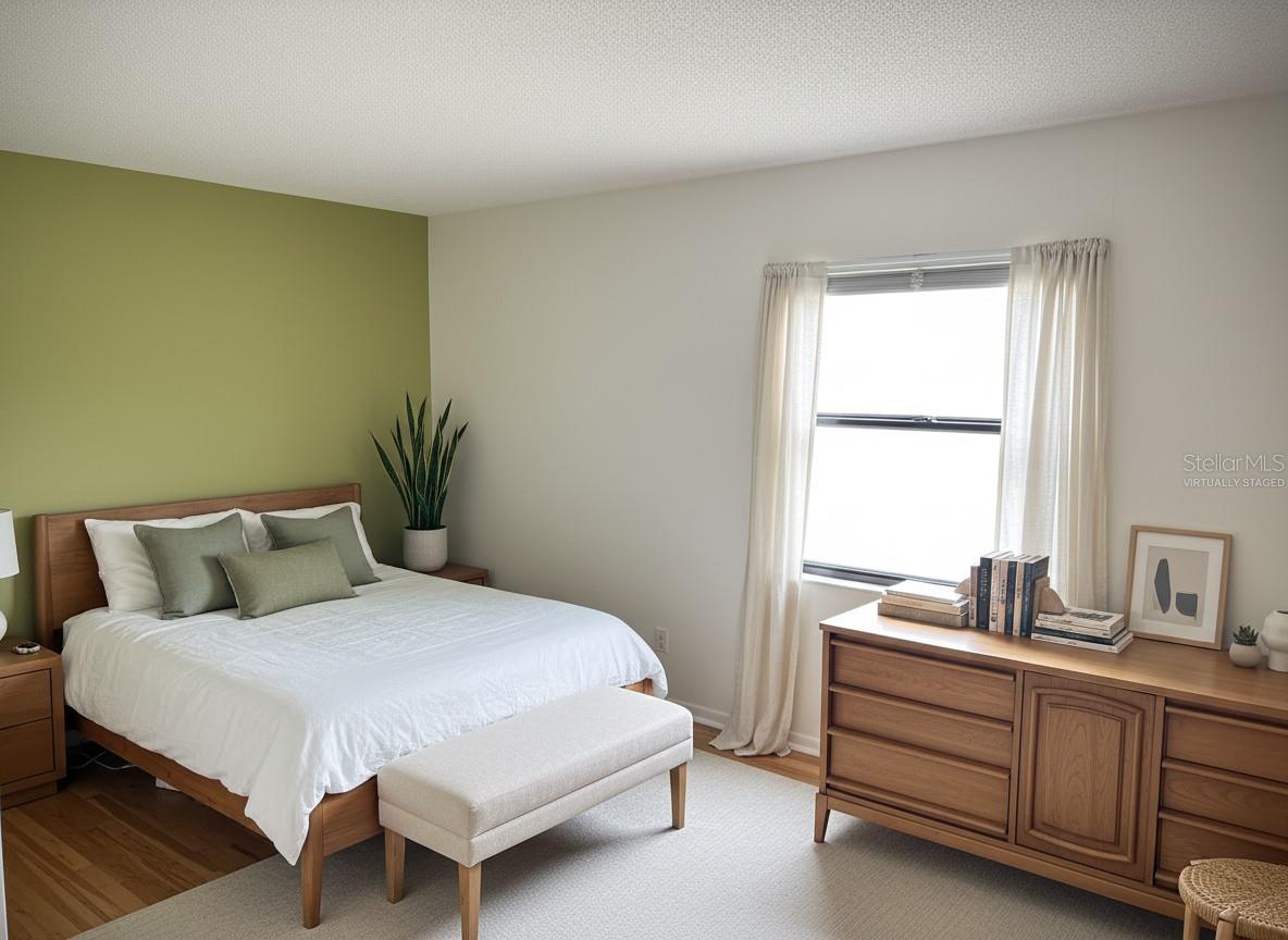 Virtually staged bedroom #2