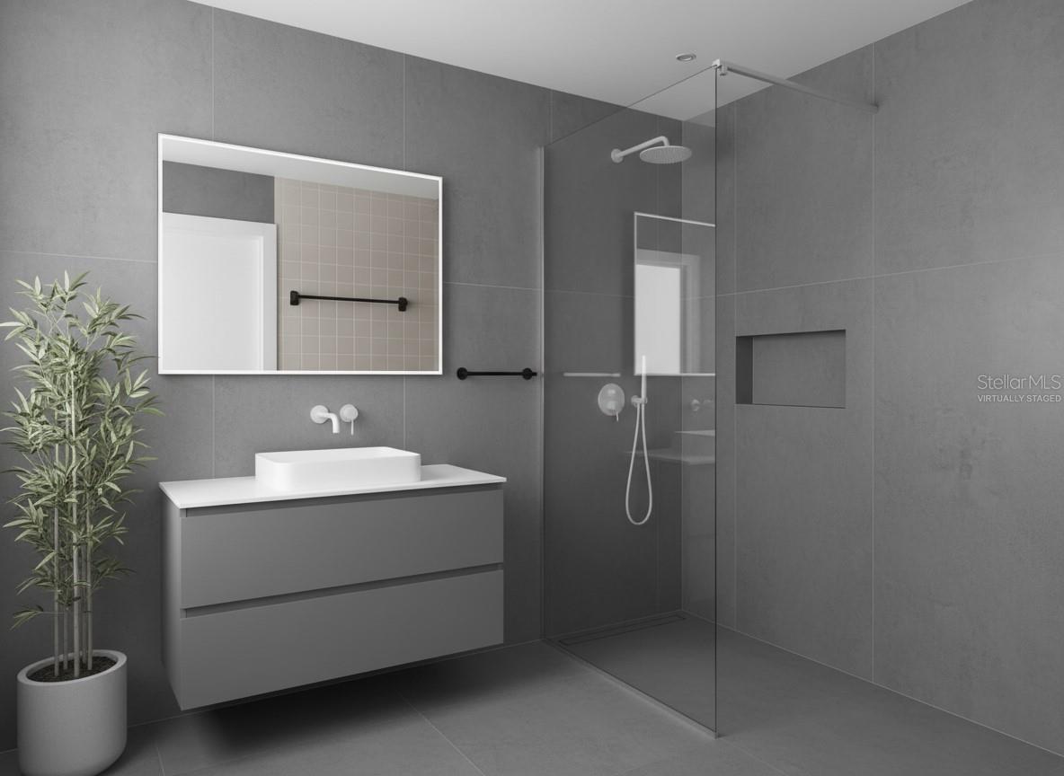 Virtually staged bathroom #2