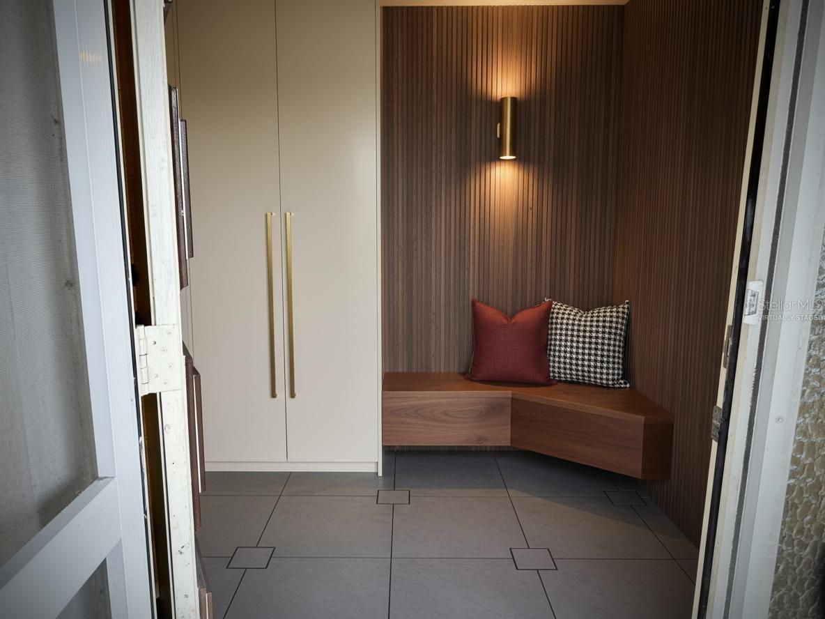 Virtually staged foyer