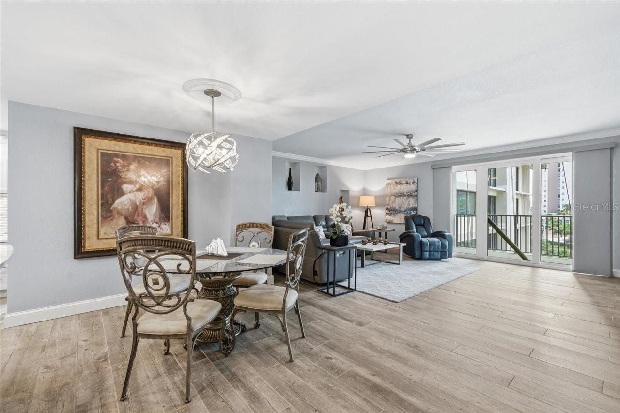 Dining room has a "separate" feel to it and can accommodate a large table