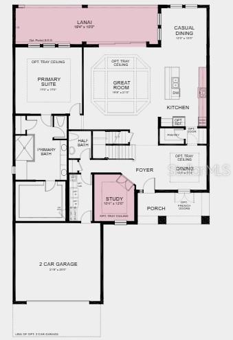 Additional Highlights Include: Tray ceiling at great room, primary suite/dining room/study/game room, pocket sliding glass door at primary suite, gourmet kitchen, 8' interior doors, covered extended lanai, study in place of flex, and outdoor kitchen rough-in.