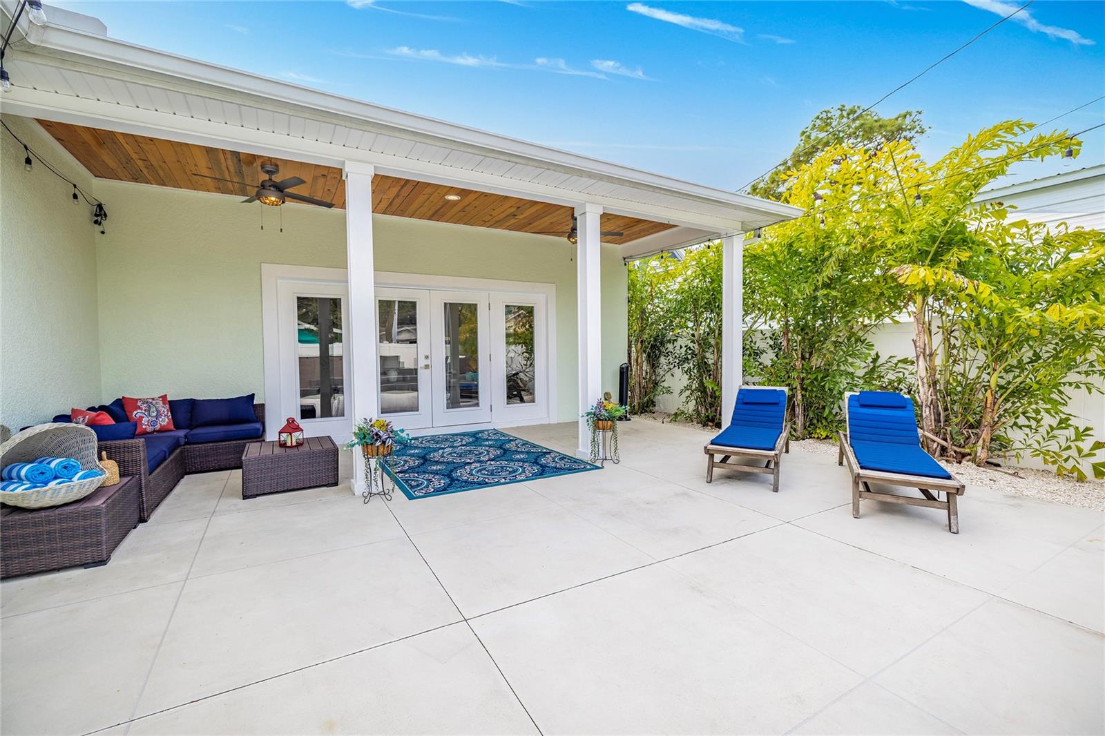 Spacious outdoor lanai-with low maintenance back yard!