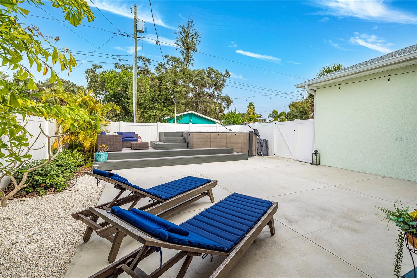 Spacious outdoor lanai-with low maintenance back yard!