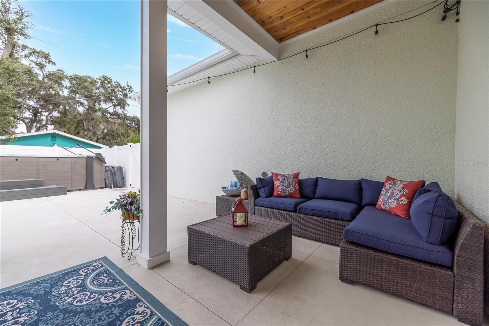 Spacious outdoor lanai-with low maintenance back yard!