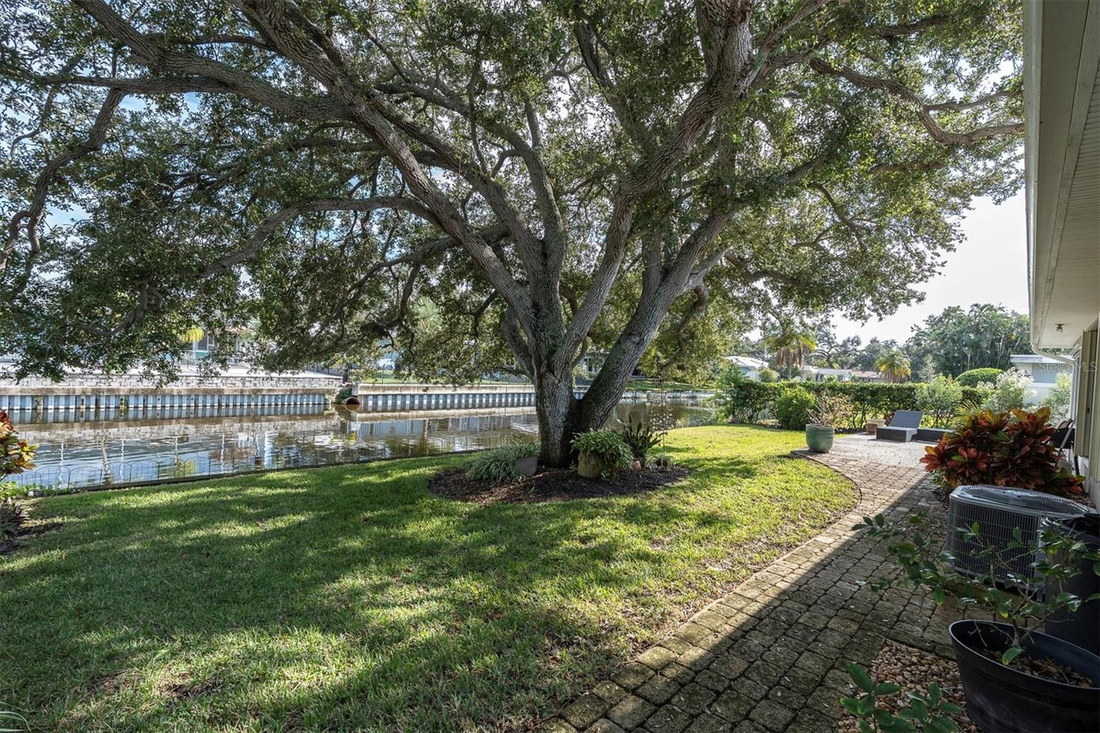Backyard looking onto canal
