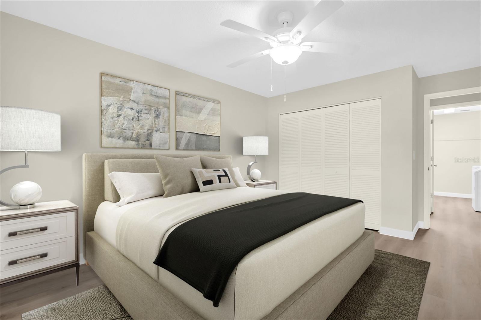 2nd bedroom big enough for a queen or would make the perfect office space~