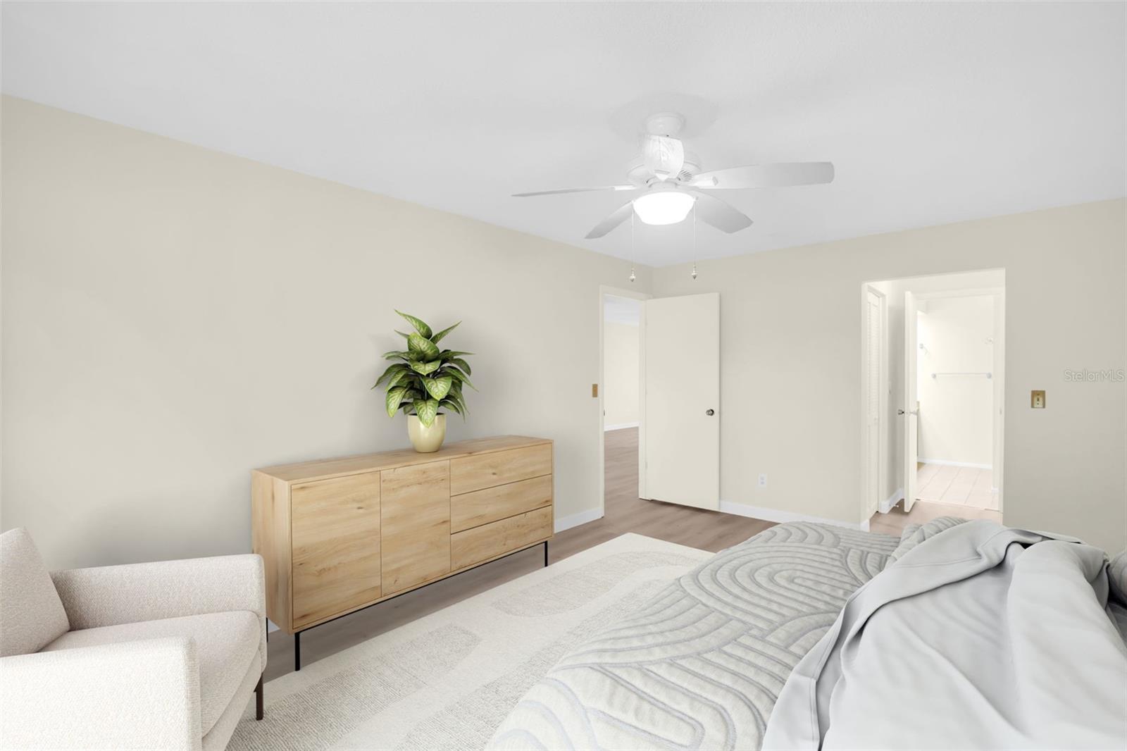 Walk-in closet plus an additional built in closet, and en-suite~