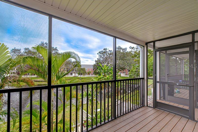 Savor a sip of coffee or wine on your private screened in balcony