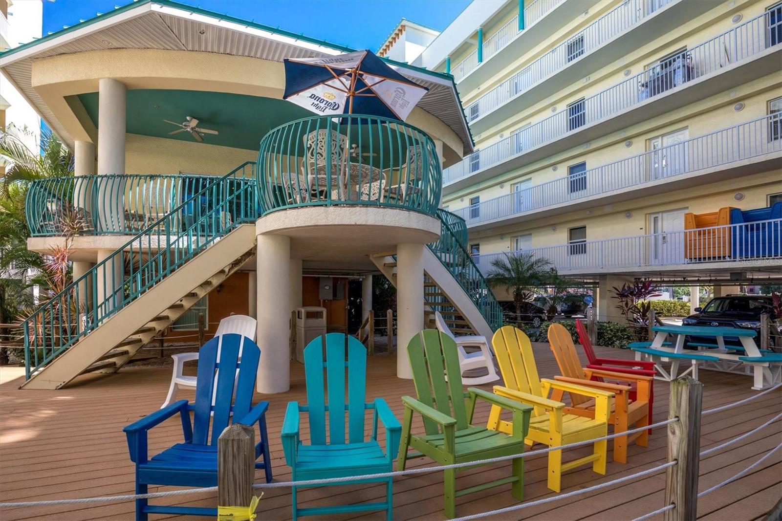 deck outside restaurant