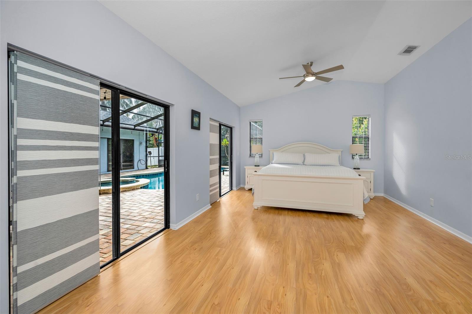 Primary bedroom opens to Lanai