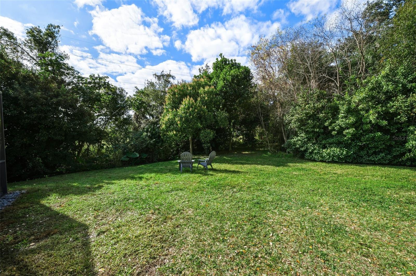 Open yard for relaxing