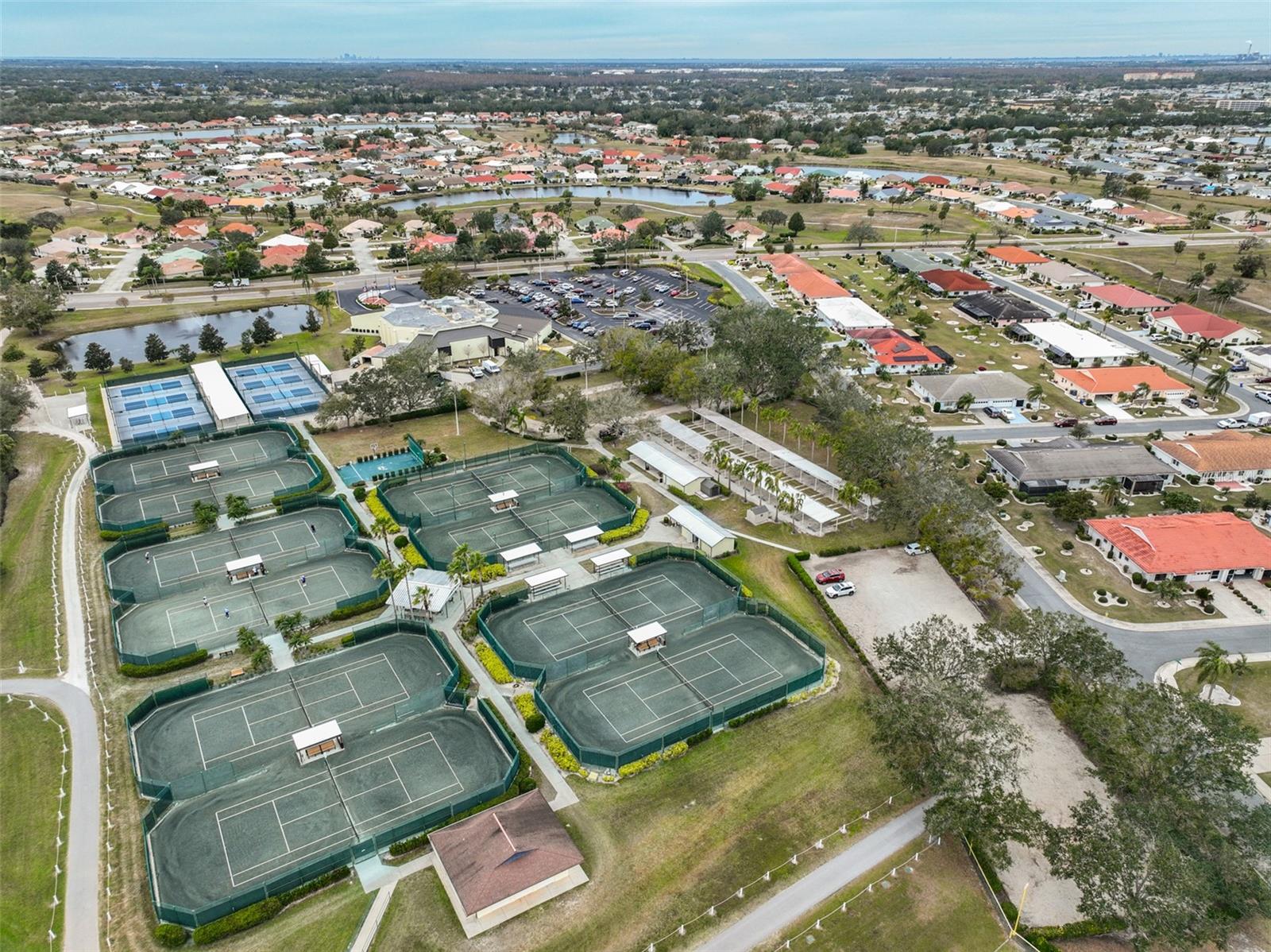 SCC Amenities South Campus Aerial Pickle Ball, Tennis Courts, Corn Hole & Dog Park