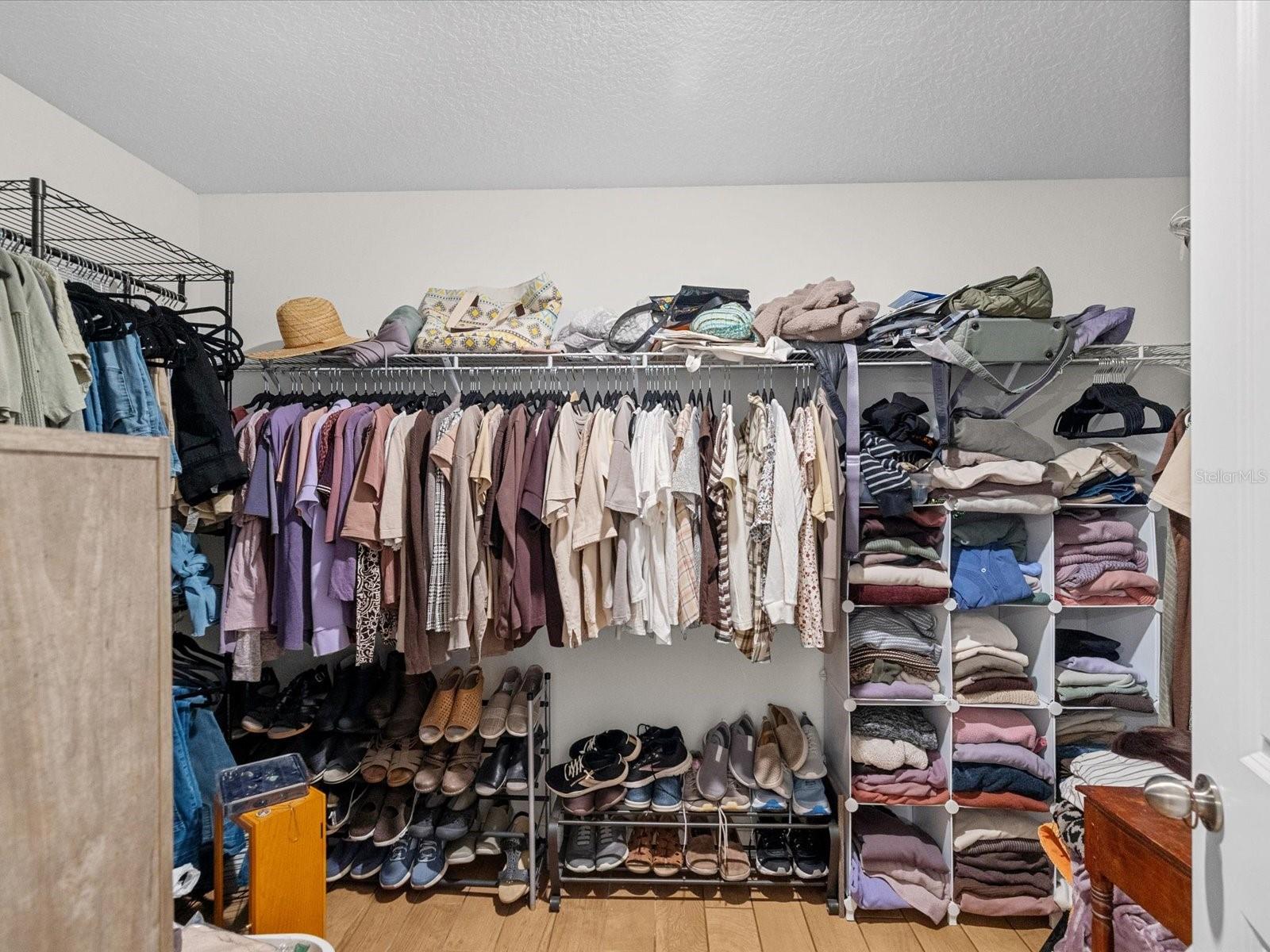 Spacious master closet