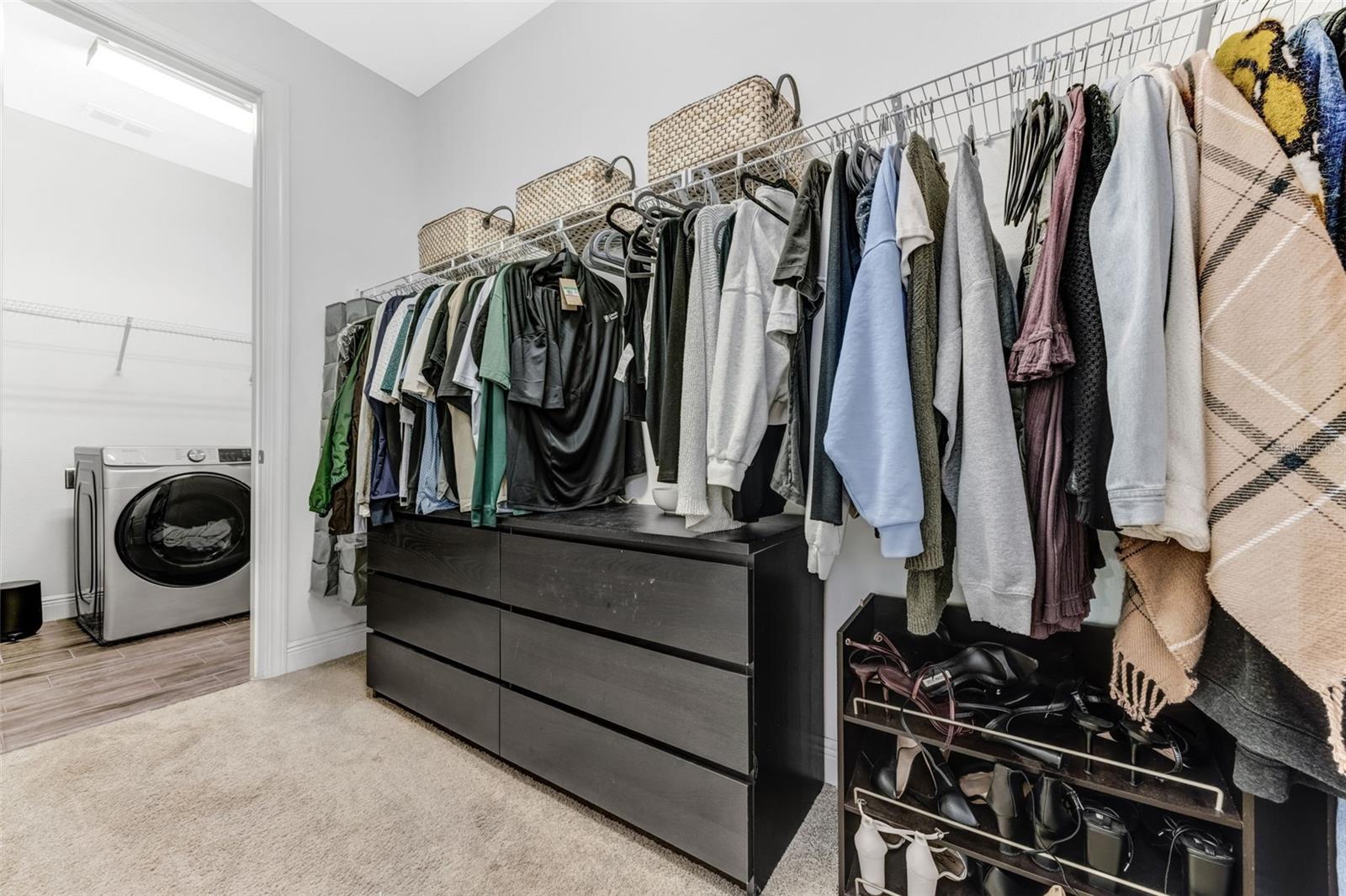 Large Primary Closet/Laundry Room