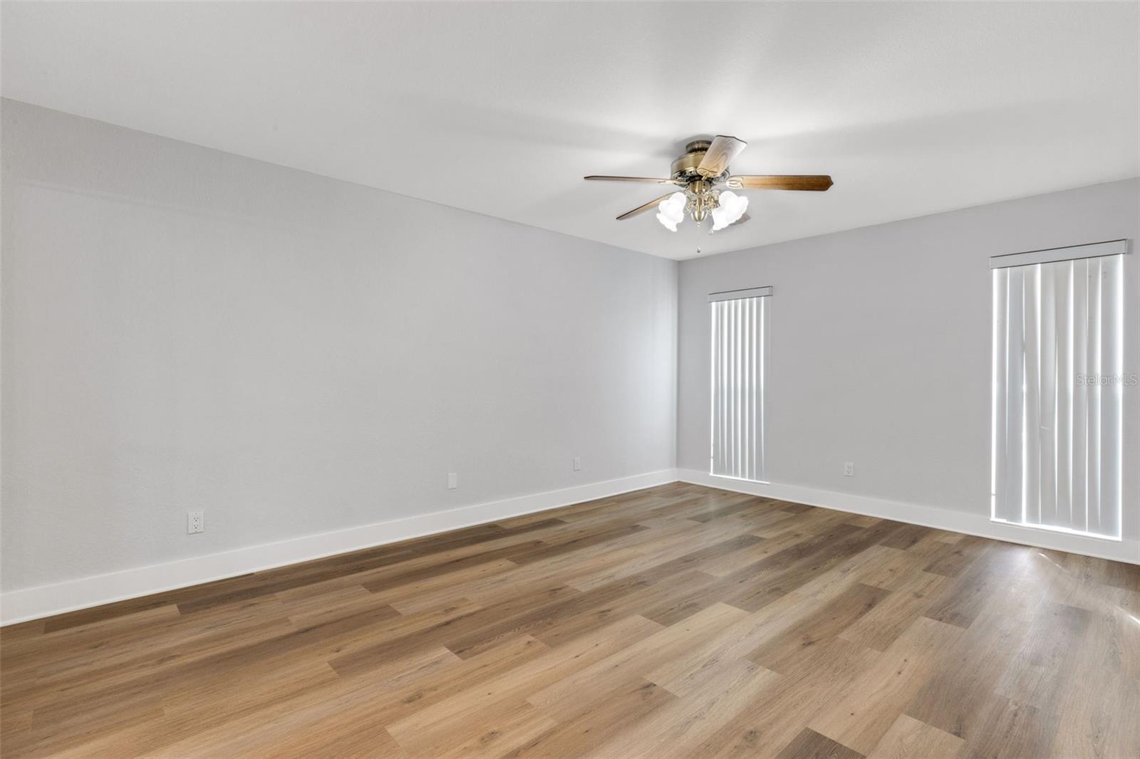 Primary Bedroom with New Flooring