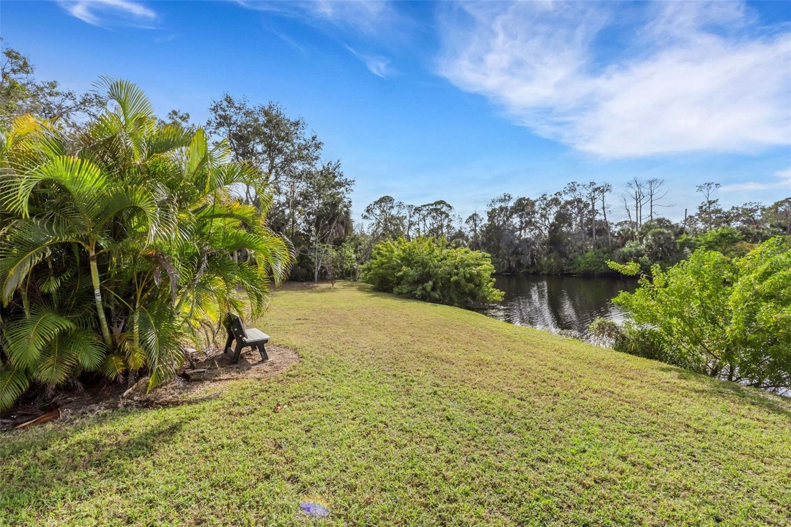 Canal Adjacent to Carports and Entryway