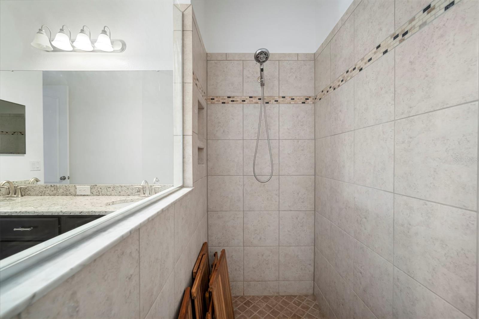 Check out this 6-foot walk in shower!