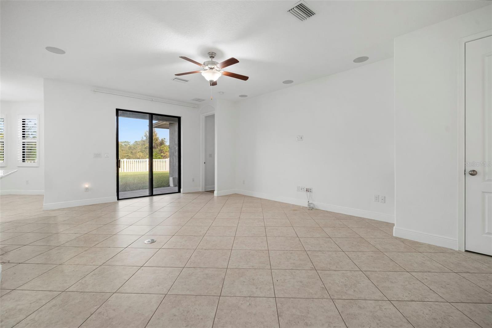 Living room looking out to the backyard.