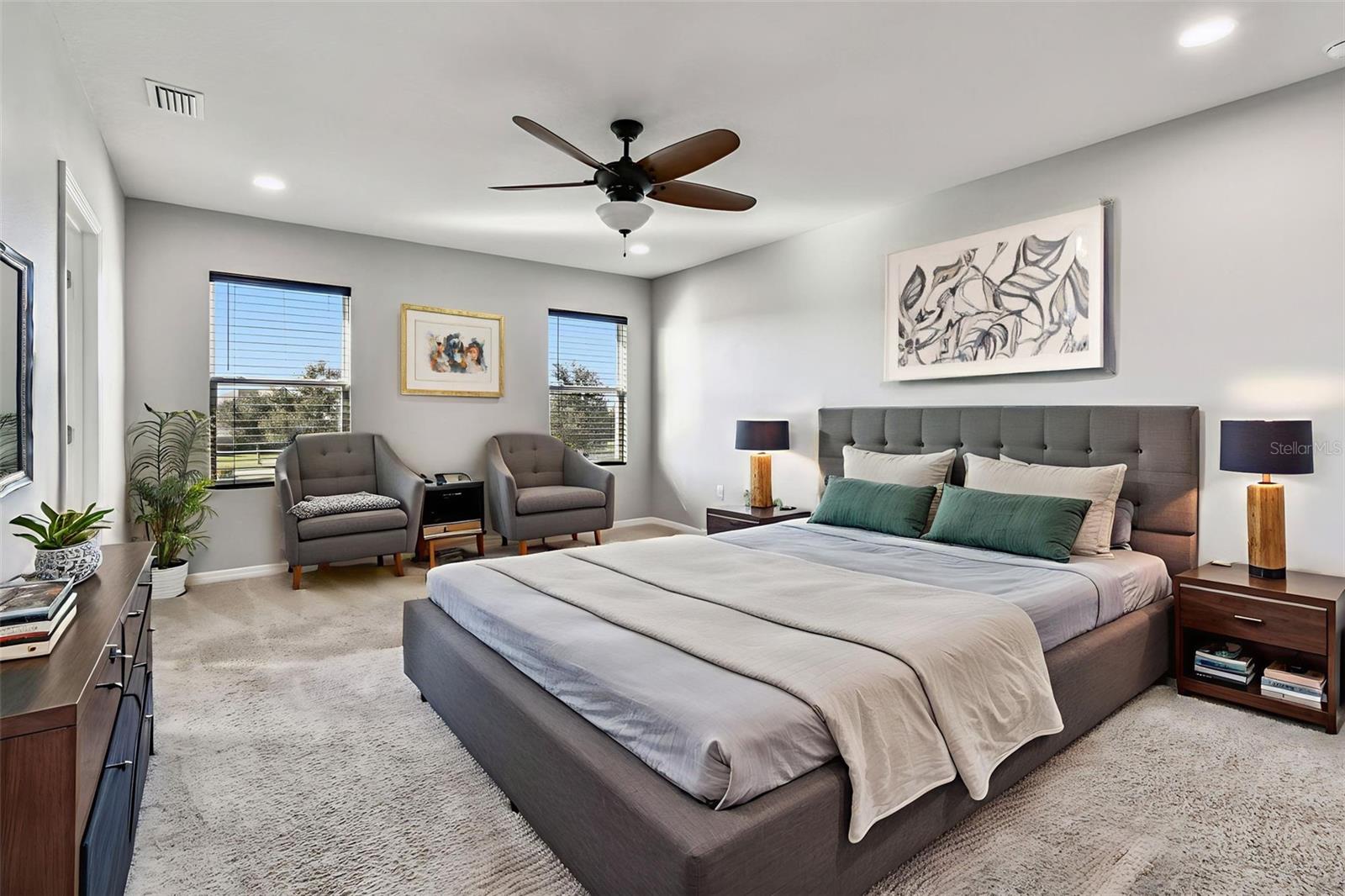 Primary suite - digitally staged