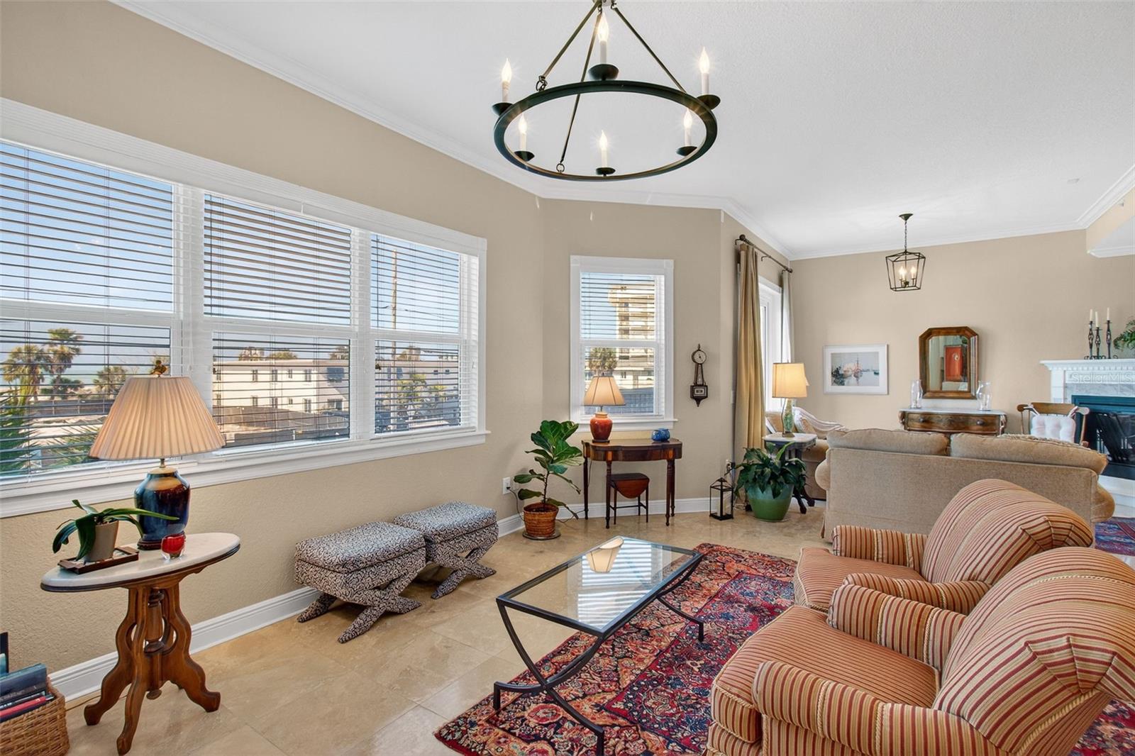 Sitting area with Gulf views