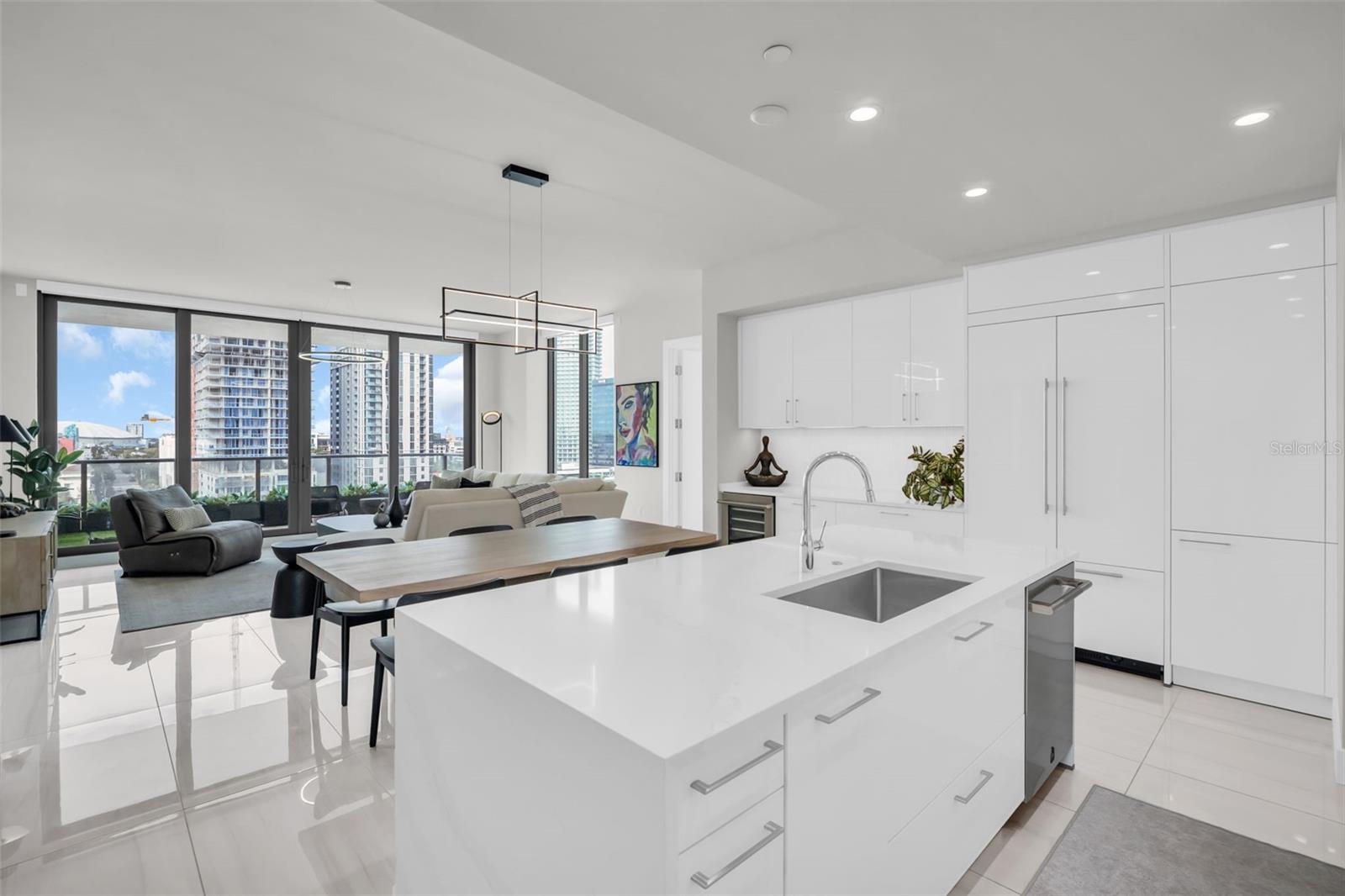 Open concept kitchen / dining / living room