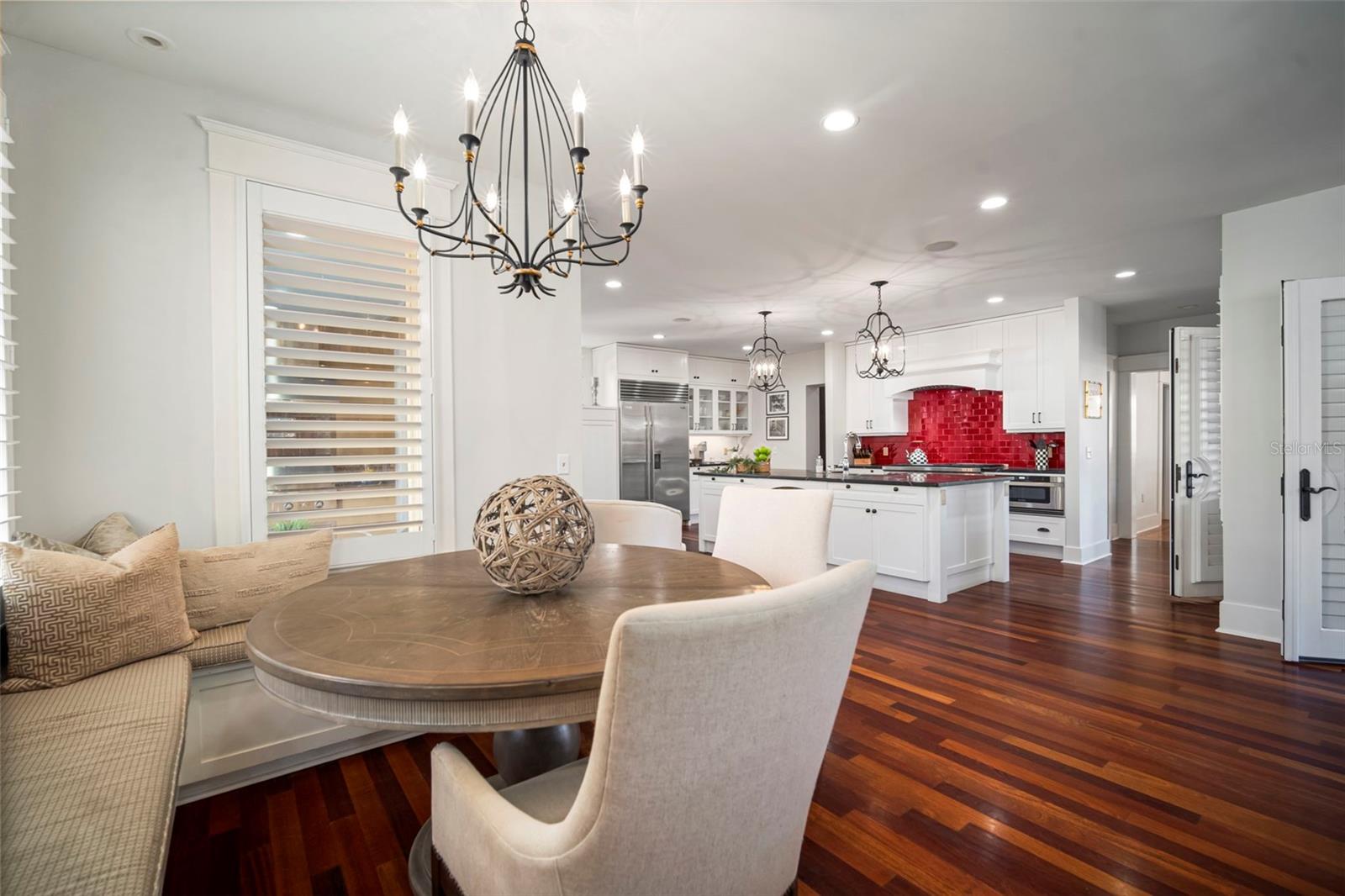 TWO INFORMAL DINING AREAS OFF KITCHEN