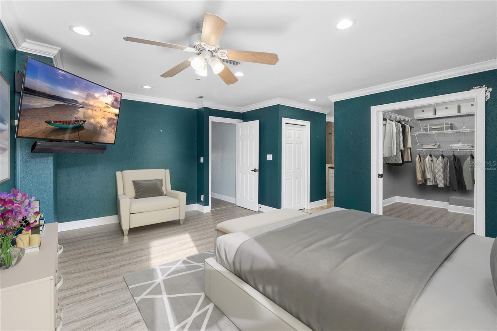 The Owner's Retreat is spacious with HUGE closet! Virtually Staged