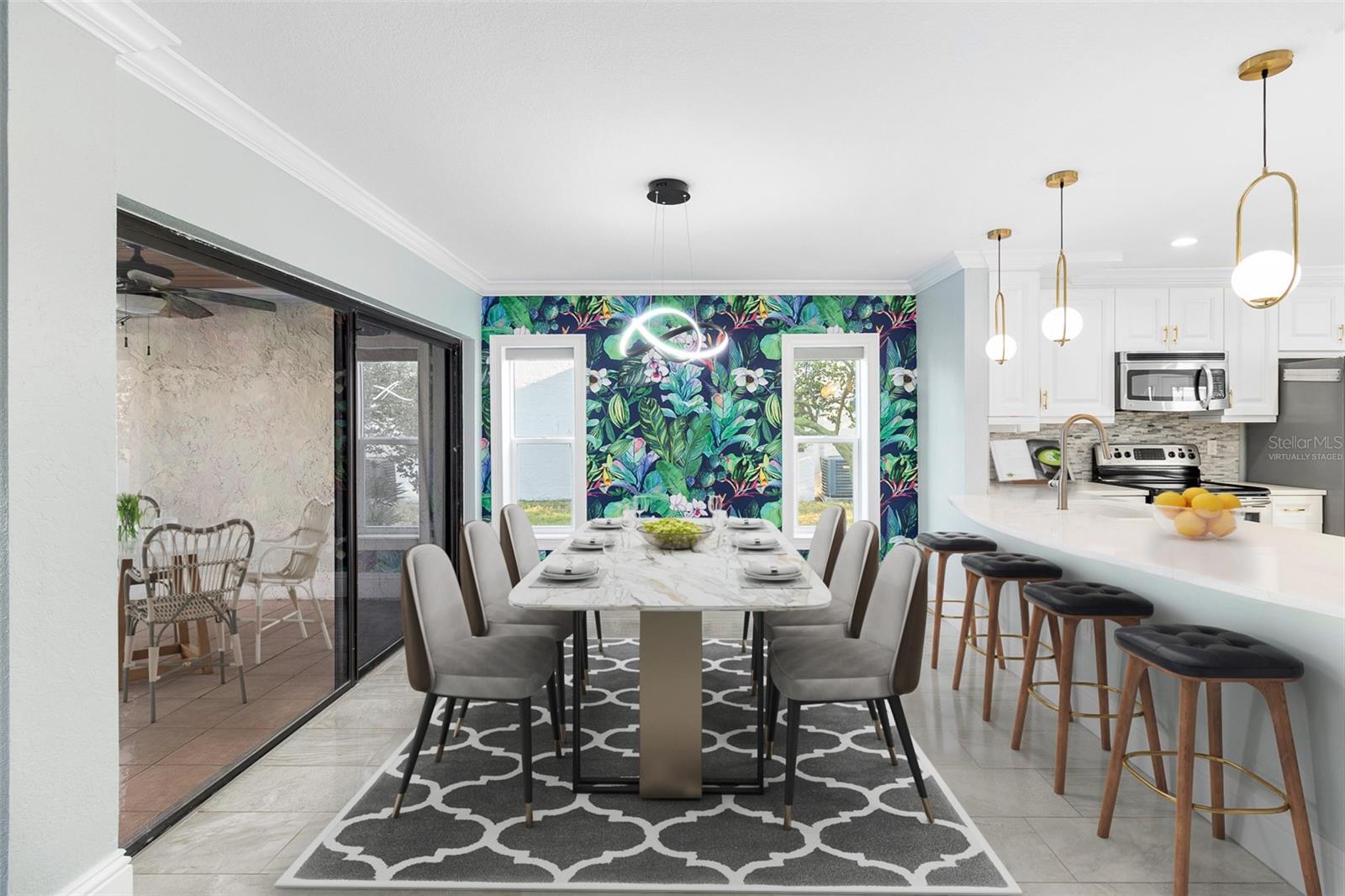 Perfect location for your dinner parties! Virtually Staged