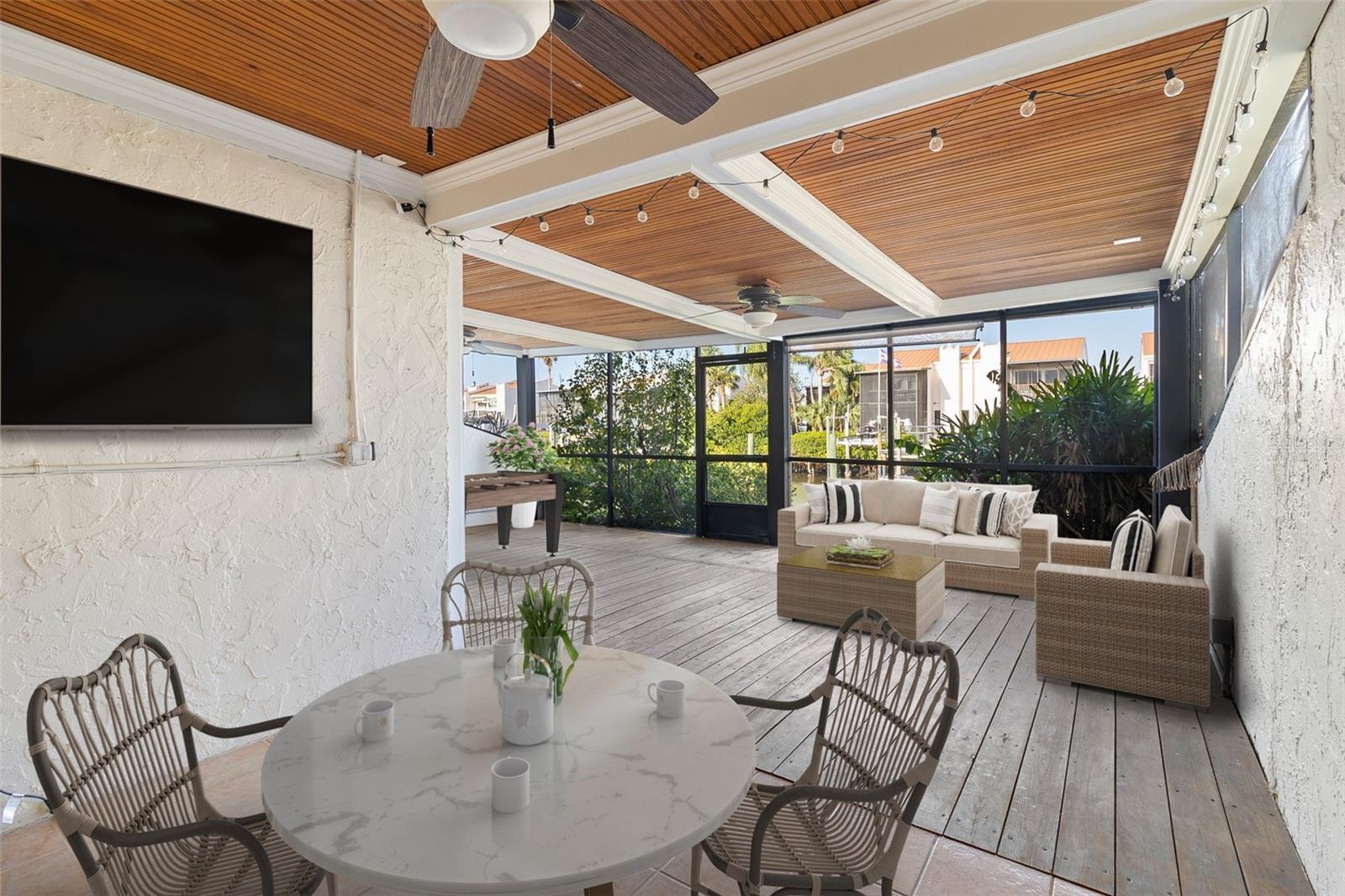 Just off the dining room, Alfresco dining!! Virtually Staged