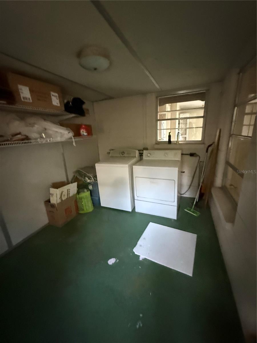 Enclosed Laundry Room