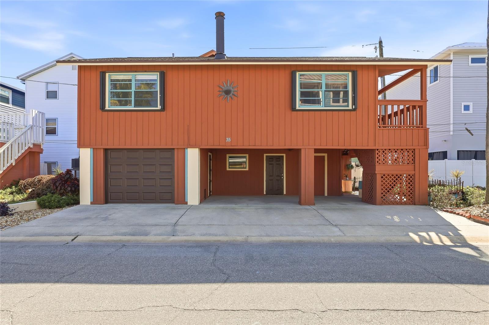 Side approach garage.