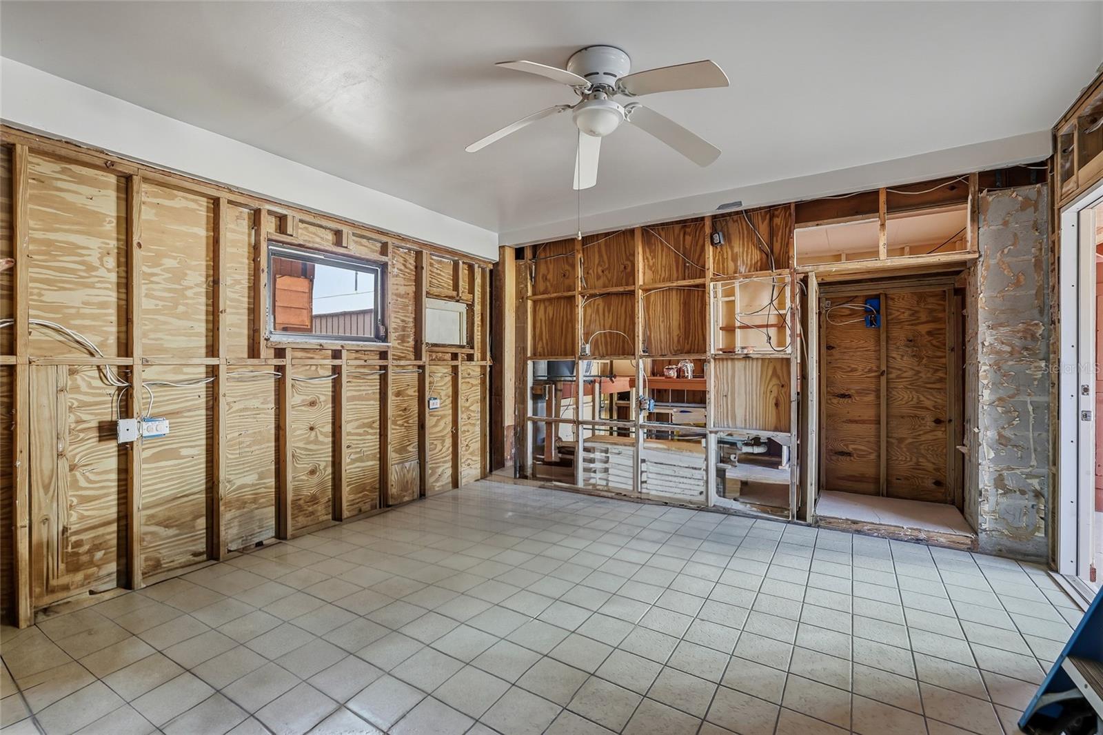 Downstairs space had been enclosed and plumbed by a previous owner.