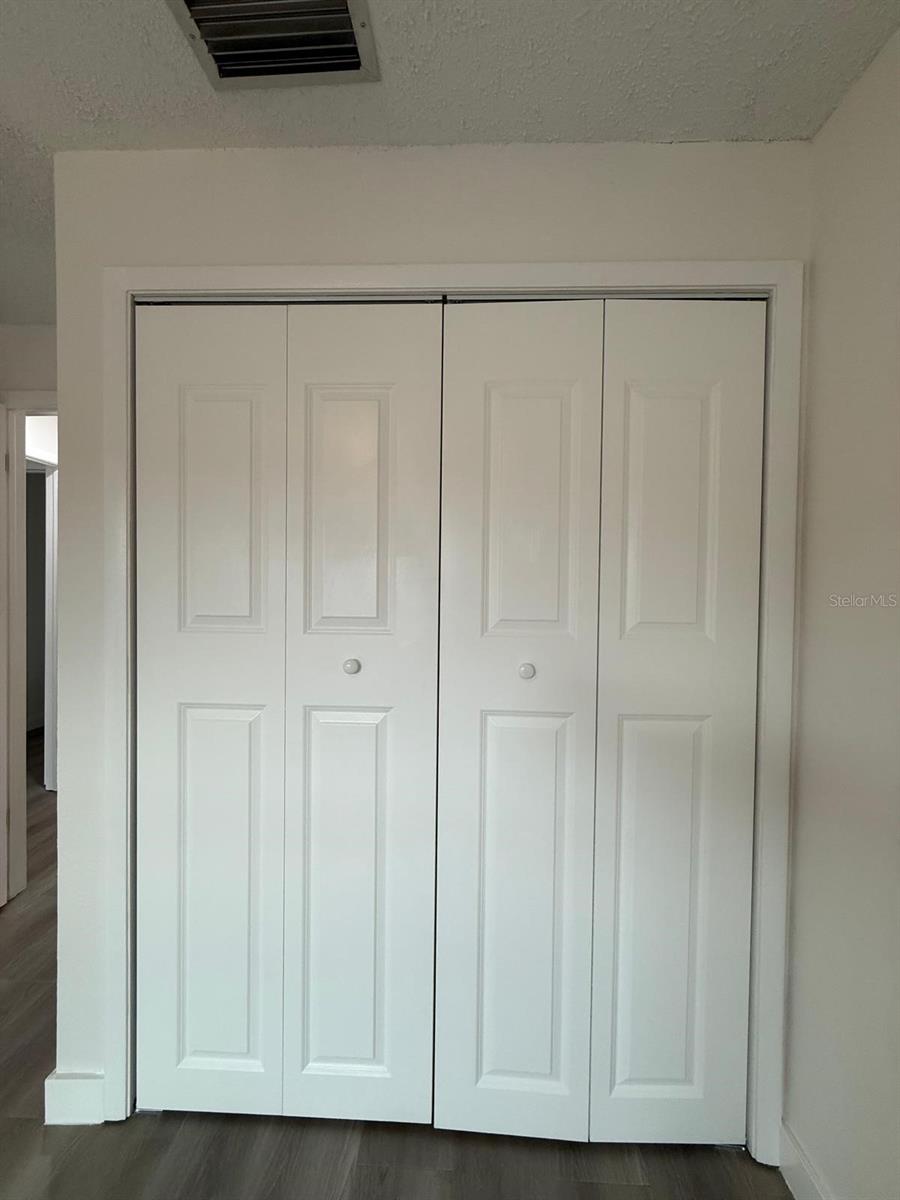 Built-in closet 2nd bedroom.