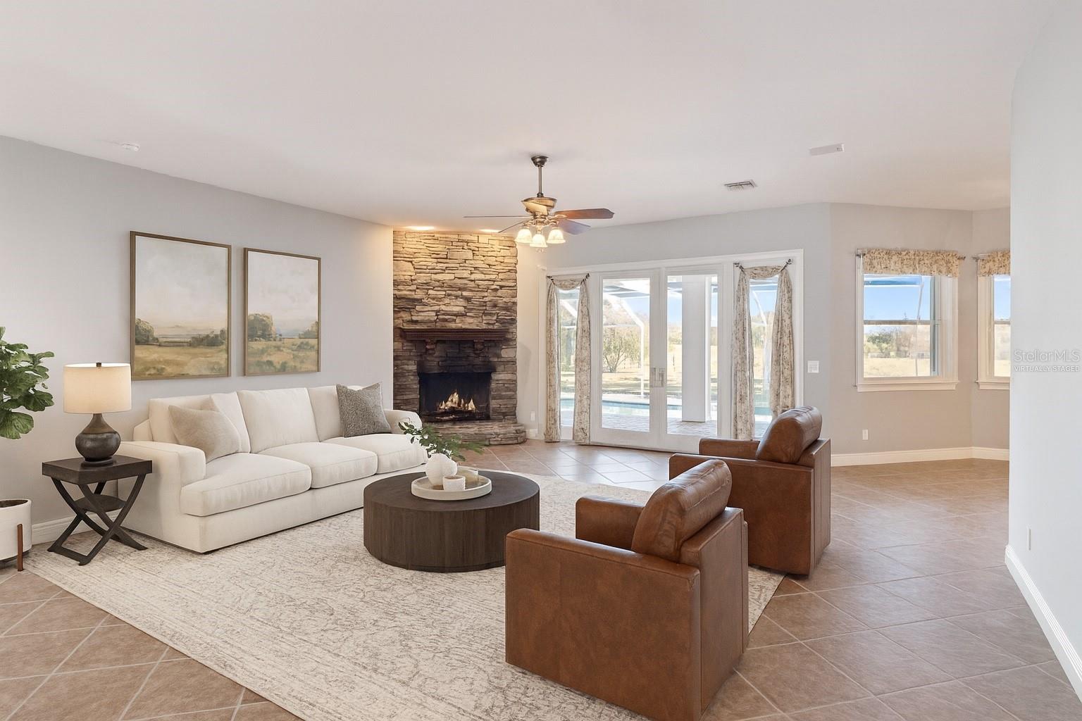 Virtually Staged Great Room