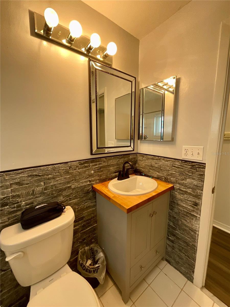 Guest bathroom sink area