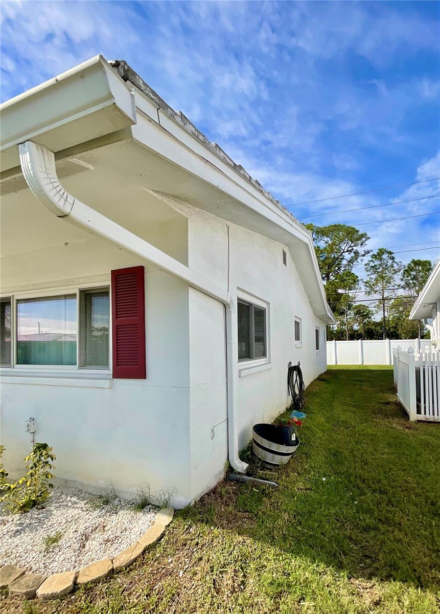 Exterior of house - north side