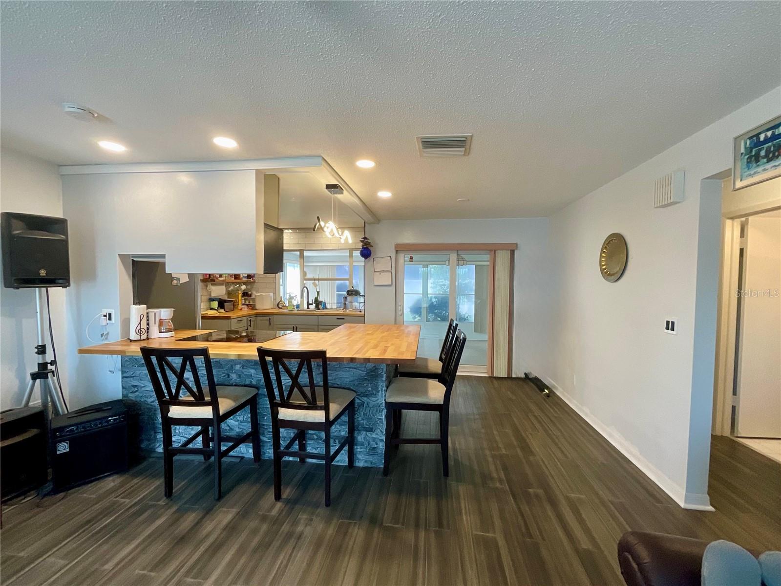 Dining area and kitchen
